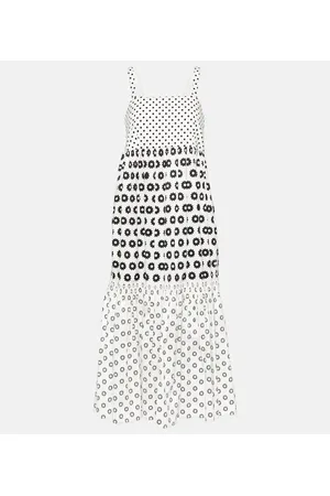 Tory Burch Printed cotton-blend midi dress