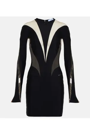 MUGLER Paneled minidress