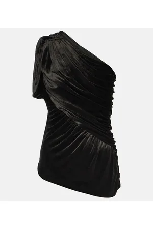 Rick Owens Lilies Amira one-shoulder velvet top