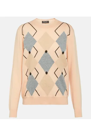 Loro Piana Argyle cashmere sweater
