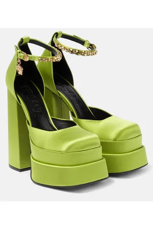 VERSACE Medusa Aevitas satin platform pumps