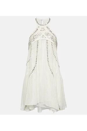 Isabel Marant Orfra embellished silk-blend minidress