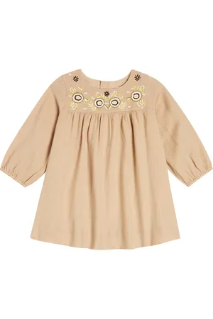 BONPOINT Baby Dipiki embroidered wool and cotton dress