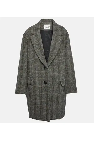 Marant Etoile Limiza herringbone oversized wool coat