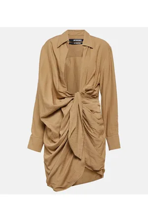 Jacquemus La Robe Bahia gathered minidress