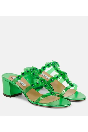 Aquazzura Meteorite embellished PVC mules