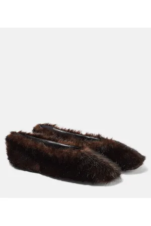 MAGDA BUTRYM Faux-fur ballet flats
