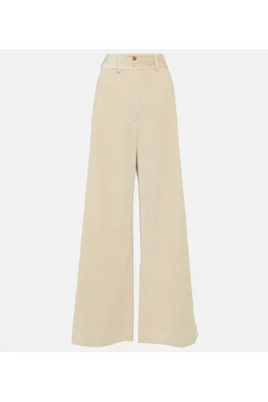 Etro High-rise cotton corduroy wide-leg pants