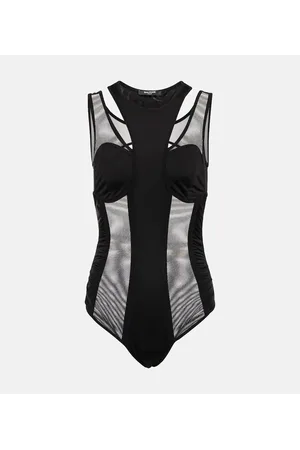 Balmain Cutout tulle bodysuit