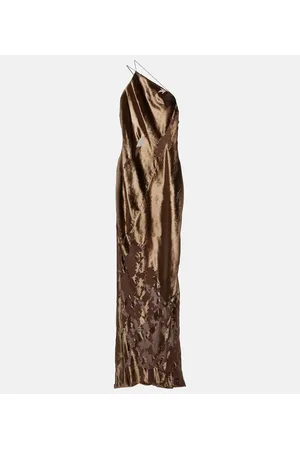 The Sei One-shoulder silk velvet gown