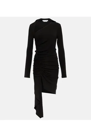 OFF-WHITE Asymmetric crÃªpe minidress