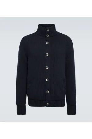HERNO Ribbed-knit wool cardigan