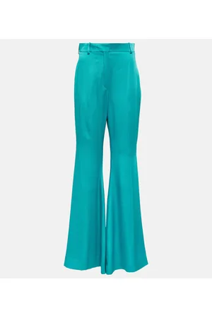Nina Ricci High-rise satin flared pants