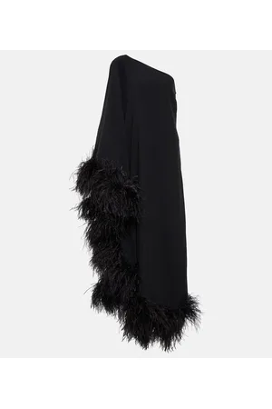 ‎Taller Marmo‎ Ubud feather-trimmed crÃªpe gown