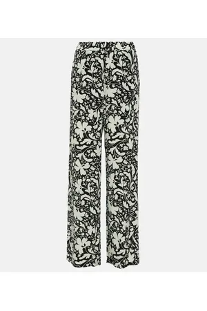 Stella McCartney Printed wide-leg silk pants