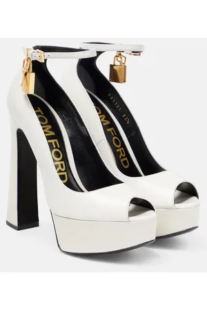 Tom Ford Padlock platform leather sandals