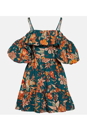 ULLA JOHNSON Lila floral cotton poplin minidress