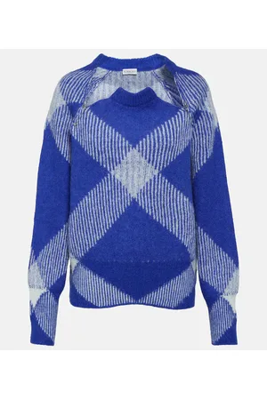 Burberry Checked alpaca-blend sweater