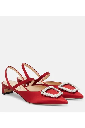 EMILIA WICKSTEAD Katrina embellished satin pumps