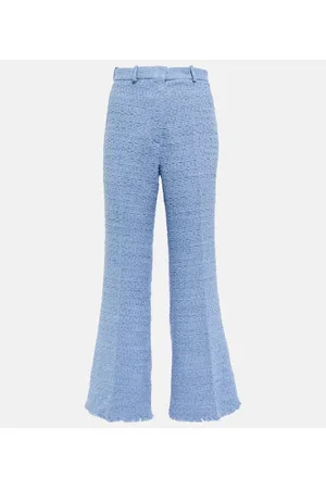 Oscar de la Renta High-rise flared tweed pants