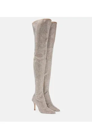 PARIS TEXAS Embellished over-the-knee boots