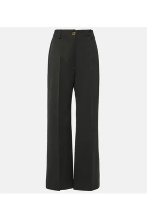 Patou Mid-rise wool-blend straight pants