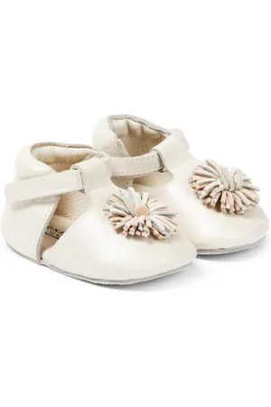 Donsje Baby Poms appliquÃ©d leather shoes