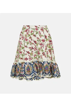 Etro Printed cotton miniskirt