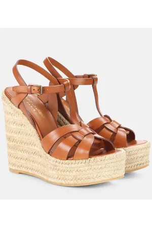 Saint Laurent Tribute 130 leather espadrilles