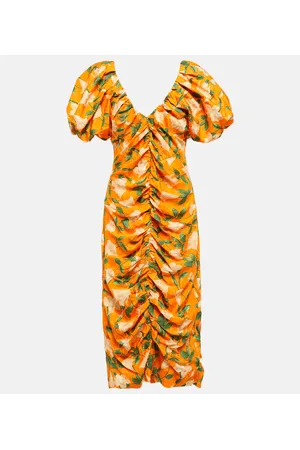 Agua by Agua Bendita Camelia Sabanero Dorado floral-print midi dress
