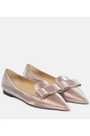 Jimmy Choo Gala bow-embellished ballet flats