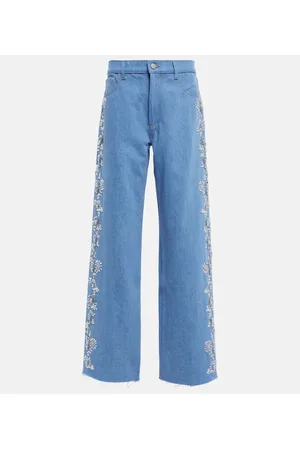 MAGDA BUTRYM Embroidered wide-leg jeans