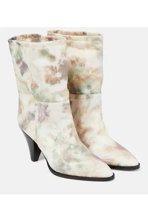 Isabel Marant Rouxa printed canvas ankle boots
