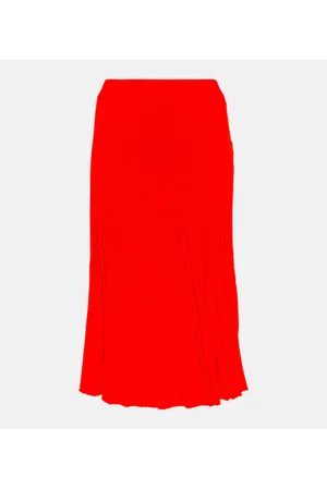 Stella McCartney Ribbed-knit cotton midi skirt