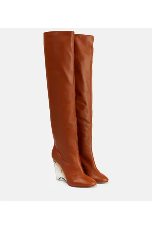 Alaïa AlaÃ¯a Leather knee-high boots