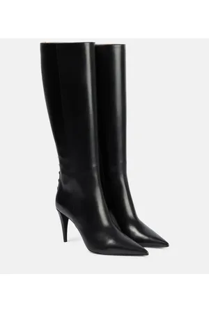 VALENTINO GARAVANI Rockstud leather knee-high boots