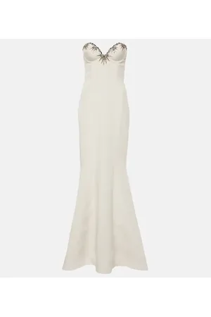 Miss Sohee Iris embellished silk maxi dress