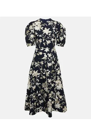 Erdem Kira floral embroidered midi dress