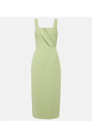 EMILIA WICKSTEAD Arina pleated crÃªpe midi dress