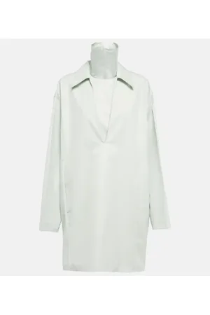 Jil Sander V-neck cotton minidress