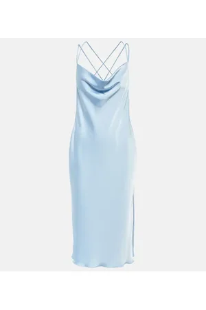 ROTATE Bridal Grace satin midi dress