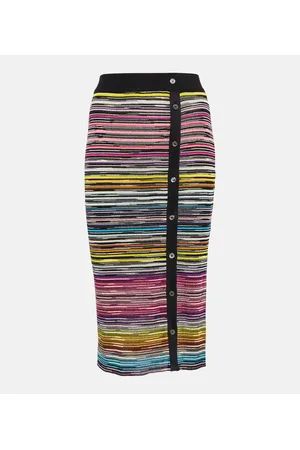 Missoni High-rise wool-blend midi skirt