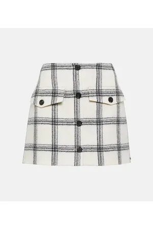 Sportmax Ocroma checked wool miniskirt