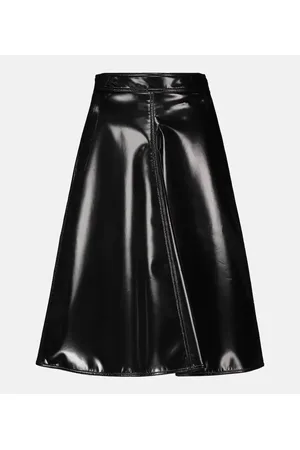 Moncler 2 Moncler 1952 faux leather midi skirt