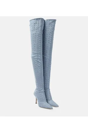 PARIS TEXAS Holly Mama denim over-the-knee boots