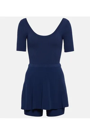 LIVE THE PROCESS Zena ribbed-knit tennis minidress