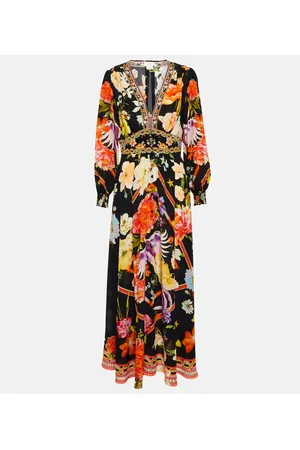 Camilla Embellished silk maxi dress