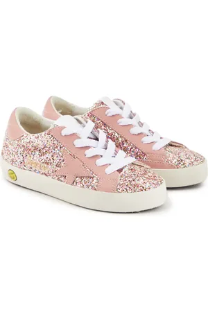 Golden Goose Super-Star glitter and leather sneakers