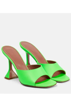Amina Muaddi Lupita leather mules