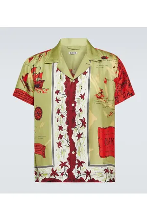 BODE Printed silk shirt
